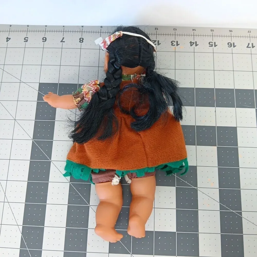 GiGo Teepee Tots Palm Pals Doll Been Bag Indigenous Baby First People Sweet Face